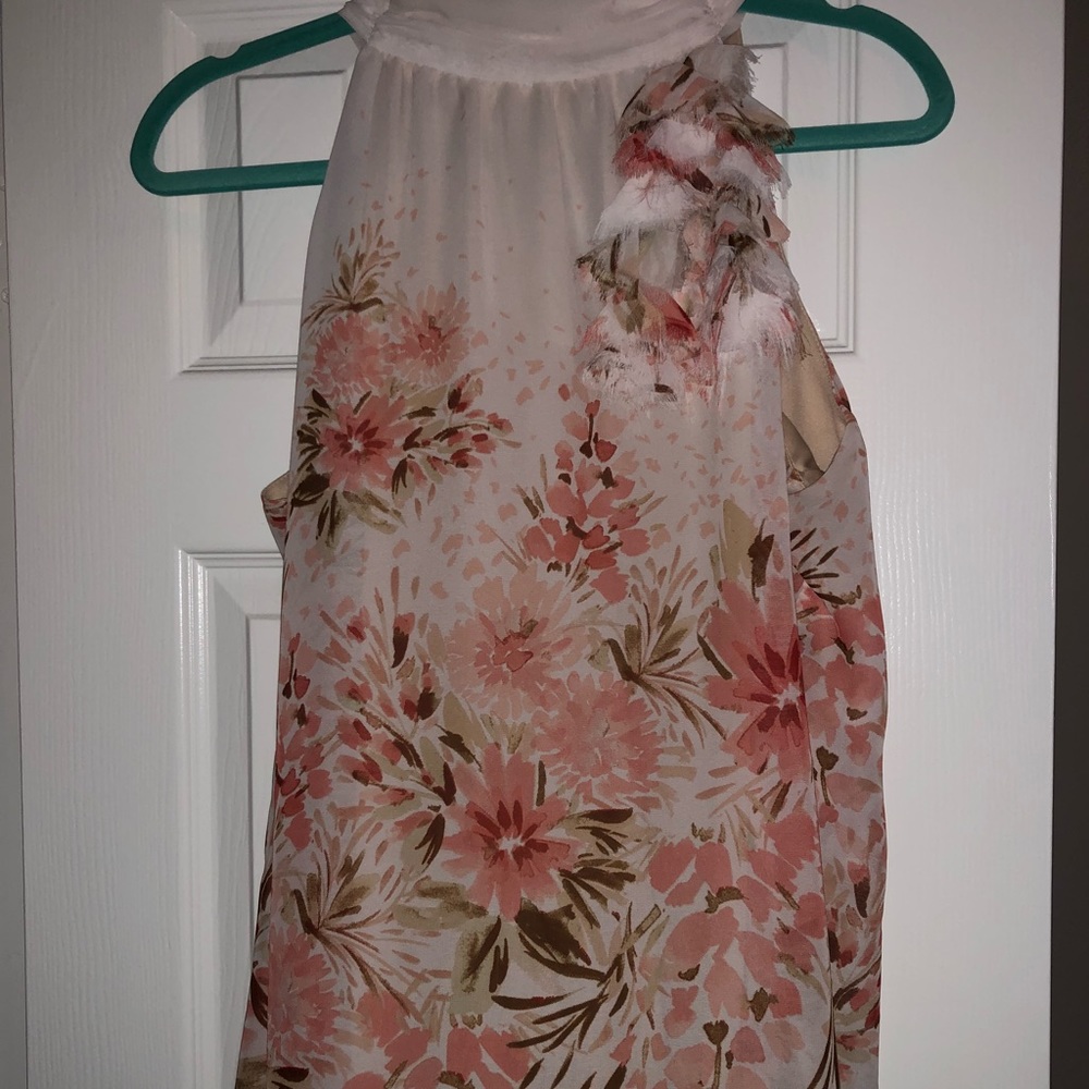 Floral halter top blouse
